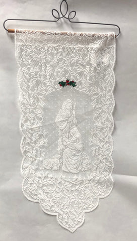 O Holy Night With Holly -Lace Wall Decor