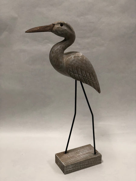 Wooden Bird -Crane