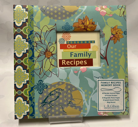Family Recipes Memory Book -Drawing Room Cool