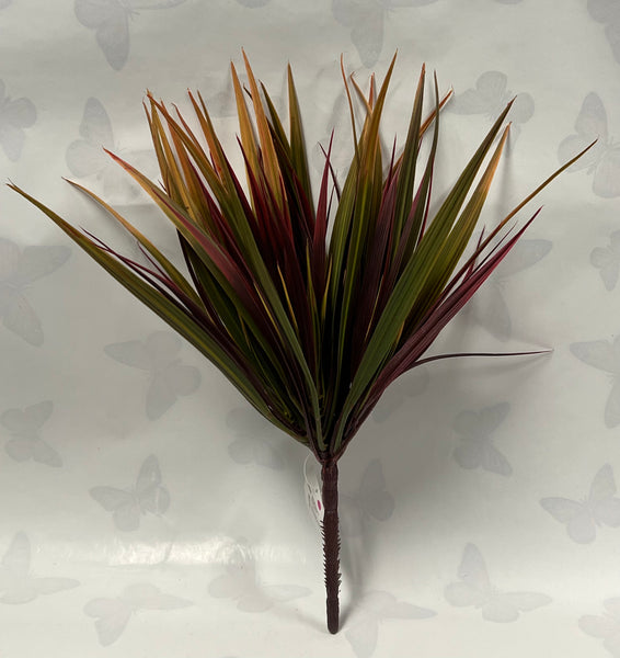 Plastic Wild Grass Bush -Burgundy/Fall