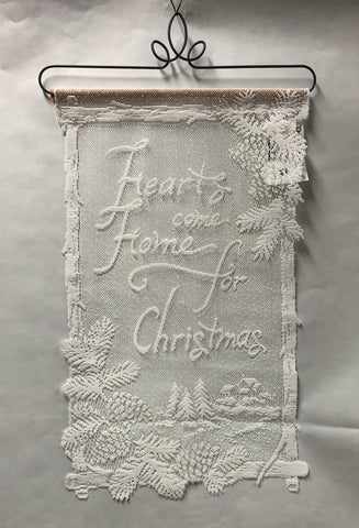 Hearts Come Home -Lace Wall Hanging