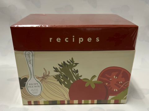 Vegetable Recipe File Box