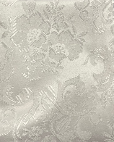 Table Cloth- Jacouard - Ivory - Scalloped Edge