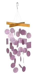 Woodstock Chime -Mini Capiz Chime -Raspberry