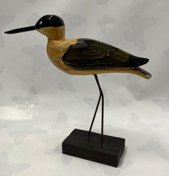 Sea Life- Wooden Bird -Soft Yellow/ Olive Green