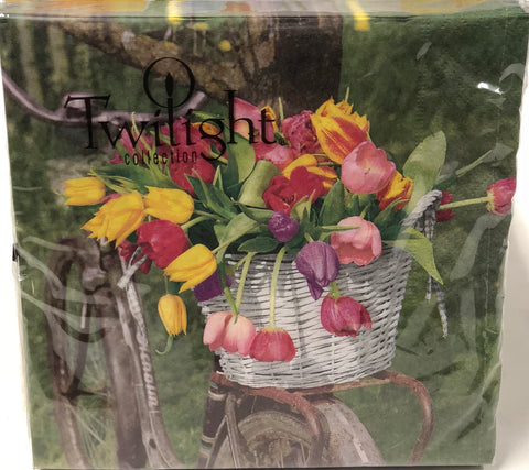 Luncheon Napkin - Tulip Basket