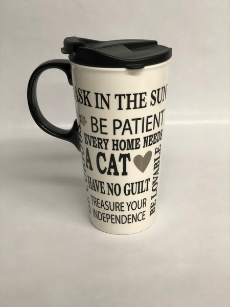 Cat Rules Travel Mug