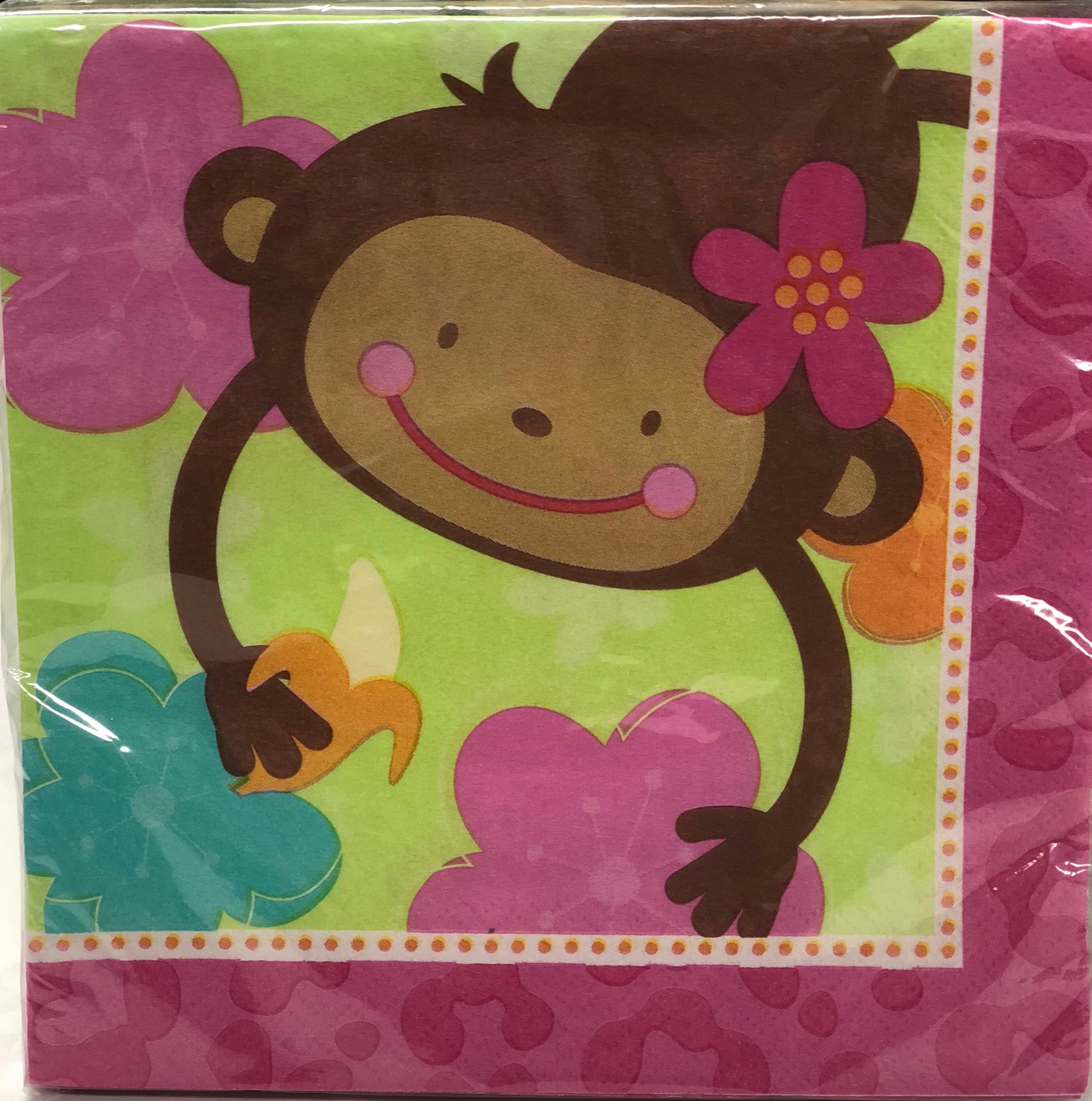 Luncheon Napkin -Monkey Love