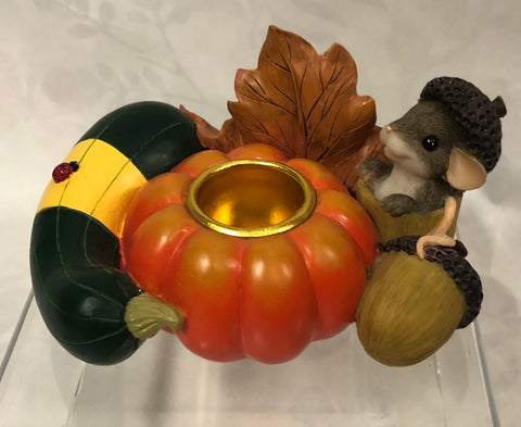 Charming Tails - Pumpkin Harvest Candle Holder