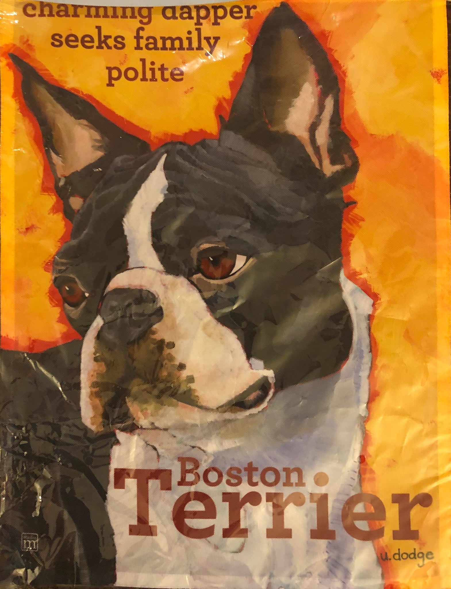 Boston Terrier -Small Flag