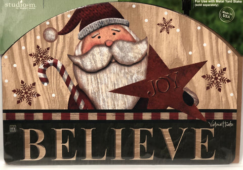 Magnetic Yard Sign -Santa With Star