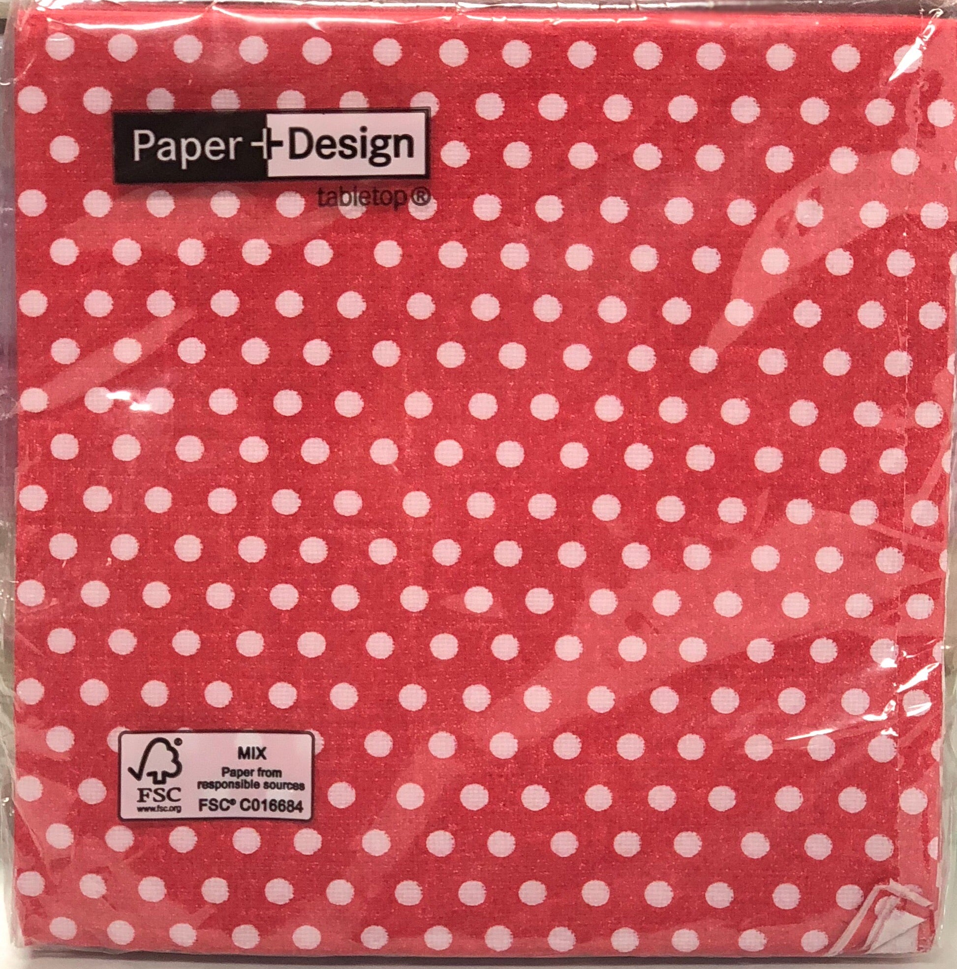 Cocktail Napkin- Just Dots- Red