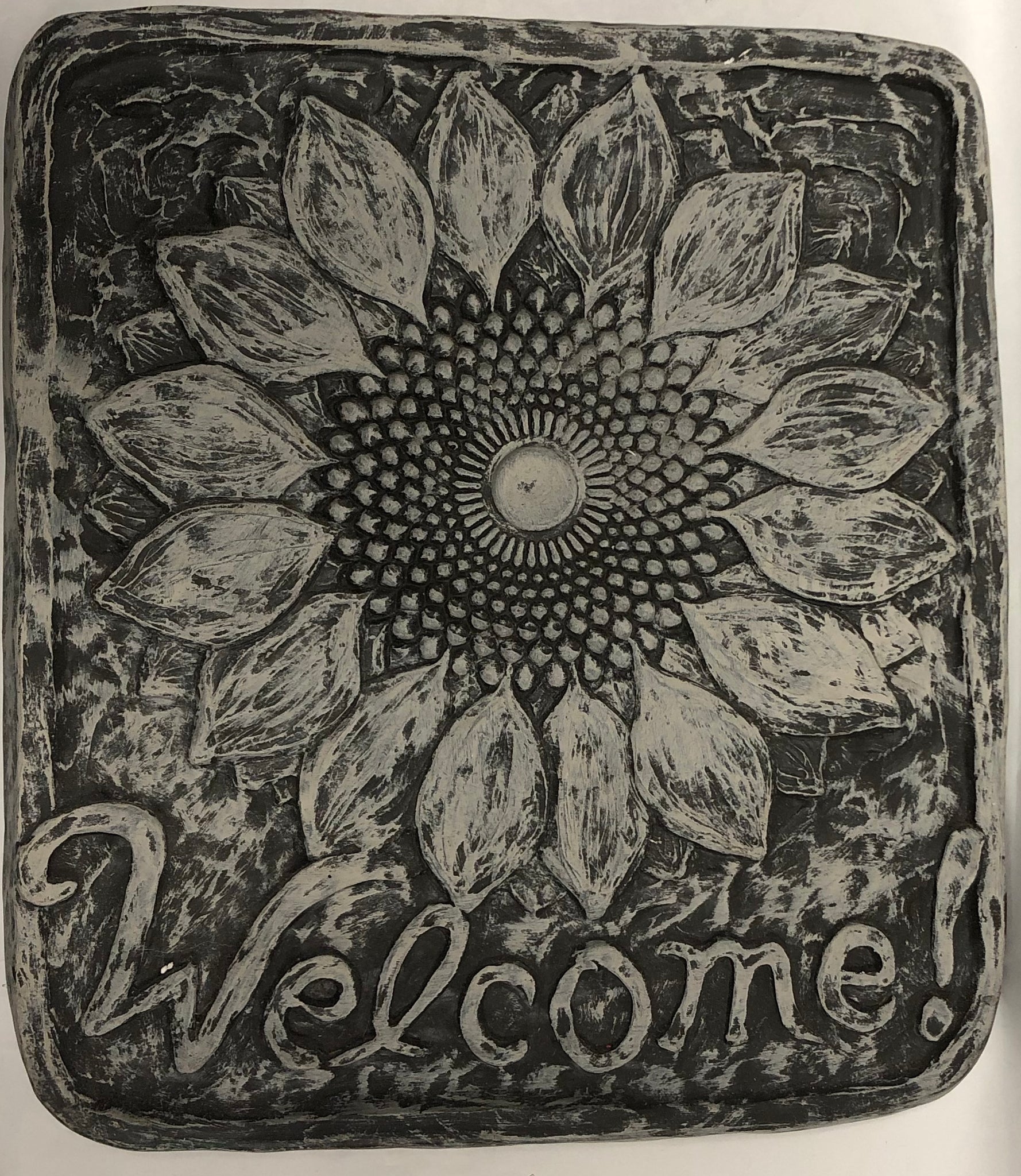 Large Sunflower Welcome Stepping Stone