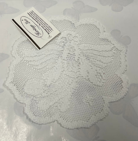 Doily -Nativity -White