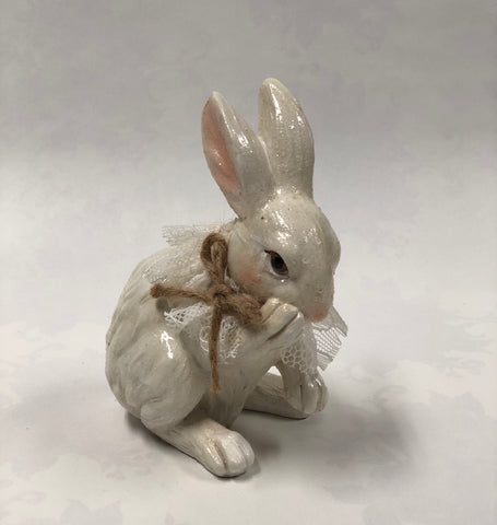 Cream Rabbit Figurine -Small