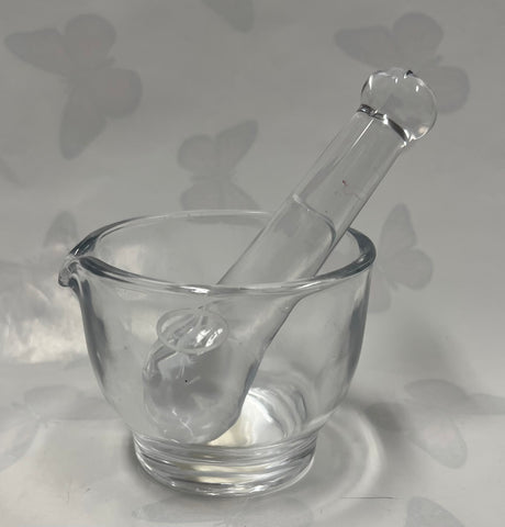 Small Glass Mortar and Pestle