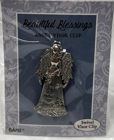 “Bless & Protect”- Angel Visor Clip