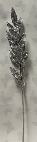 Glitter Foliage Spray -Silver