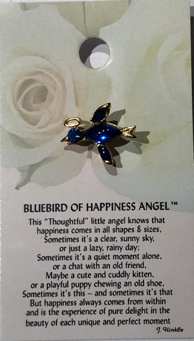 Bluebird Of Happiness Angel Pin -Halo