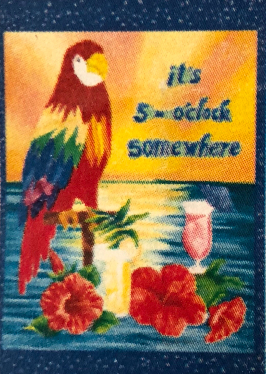 5 O'clock Somewhere -Large Flag