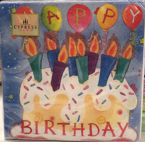 Luncheon Napkin-Birthday Cake