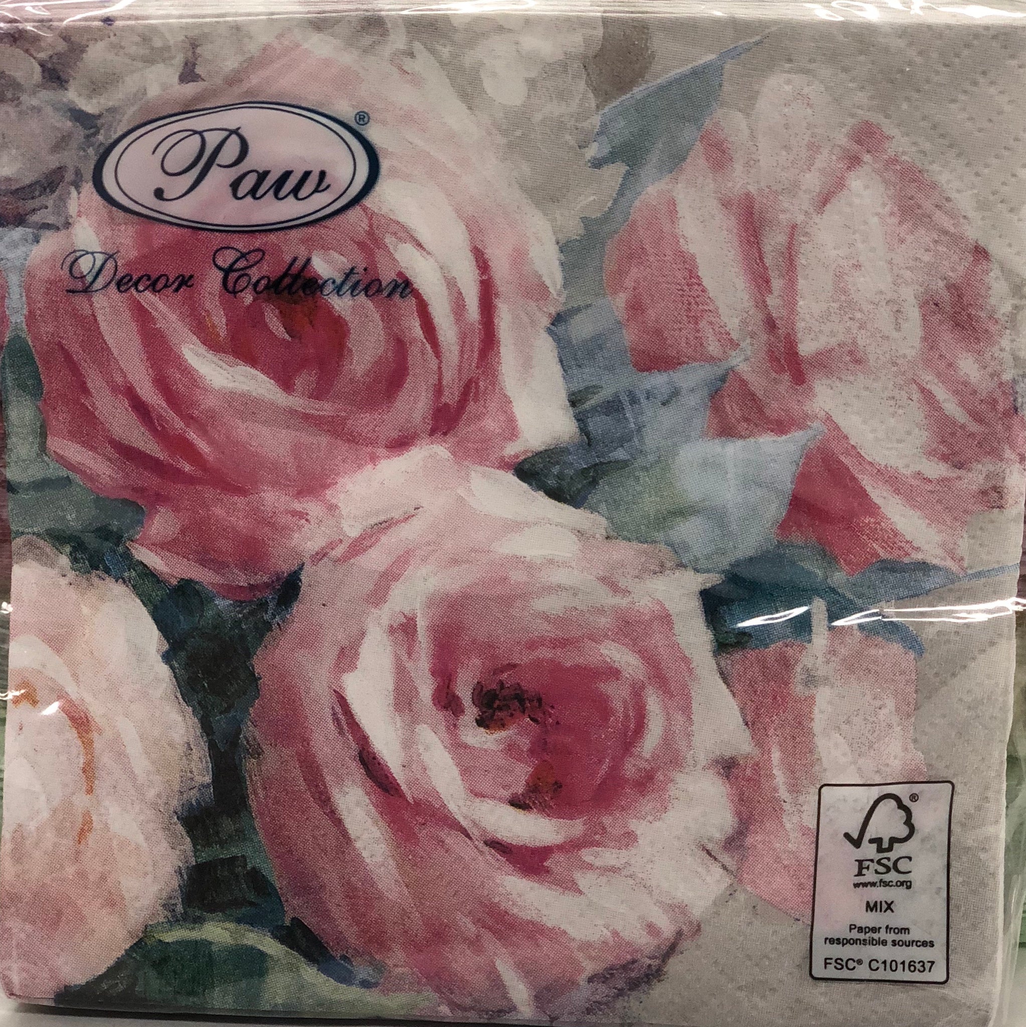 Cocktail Napkin- Watercolour flowers