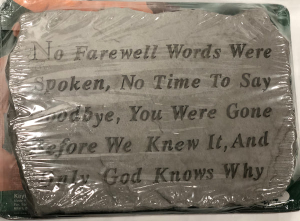 No Farewell Words... Stepping Stone