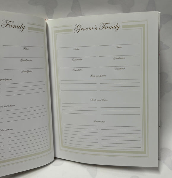 Embellished Wedding Record Book -Elegance Collection