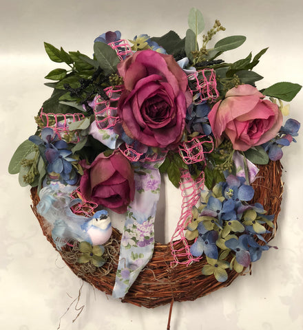 Blue Bird Wreath