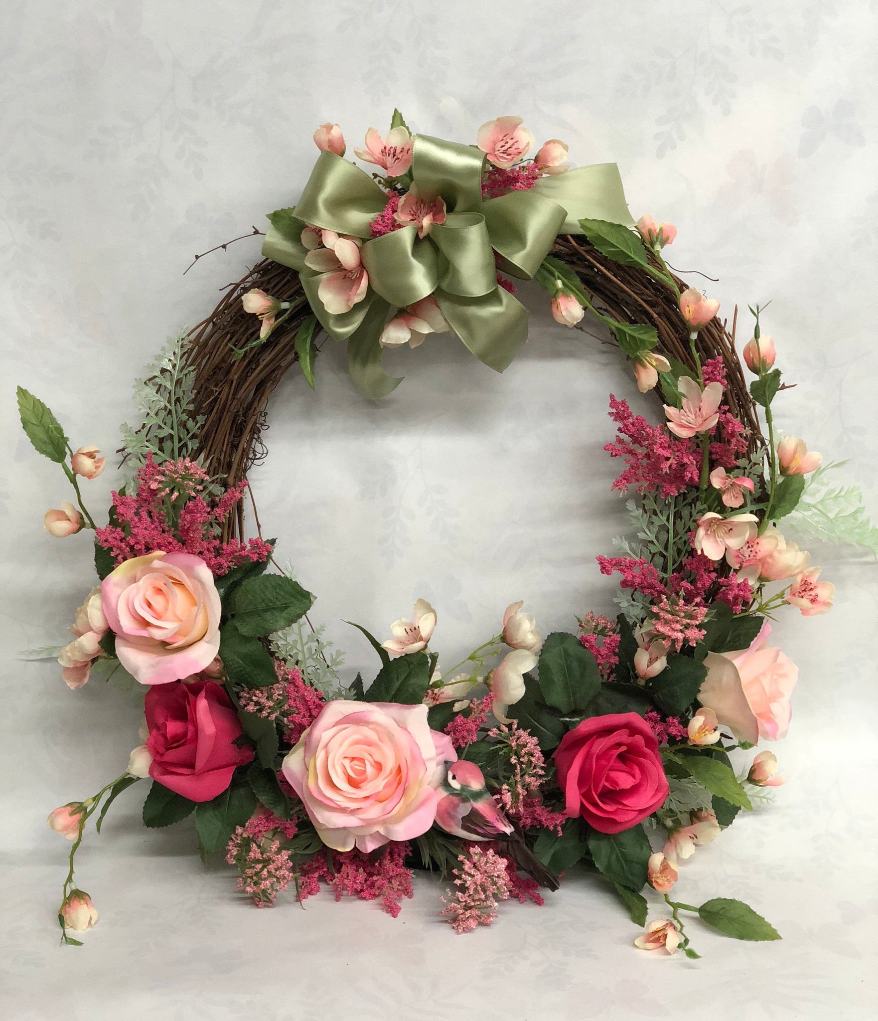 Spring Rose Wreath