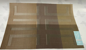 Colour Block Placemat -Brown/ Tan