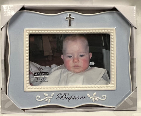 Baptism -Frame -Blue