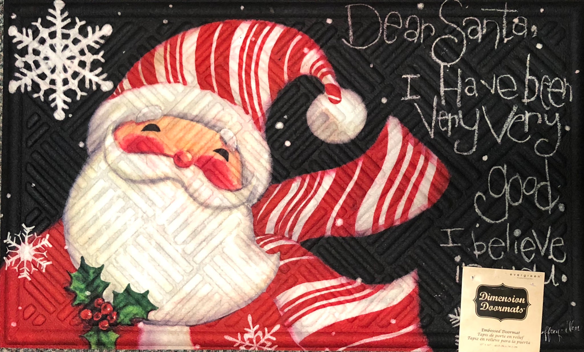 Dear Santa Mat  - Large Embossed