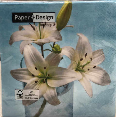 Luncheon Napkin- Three lilies
