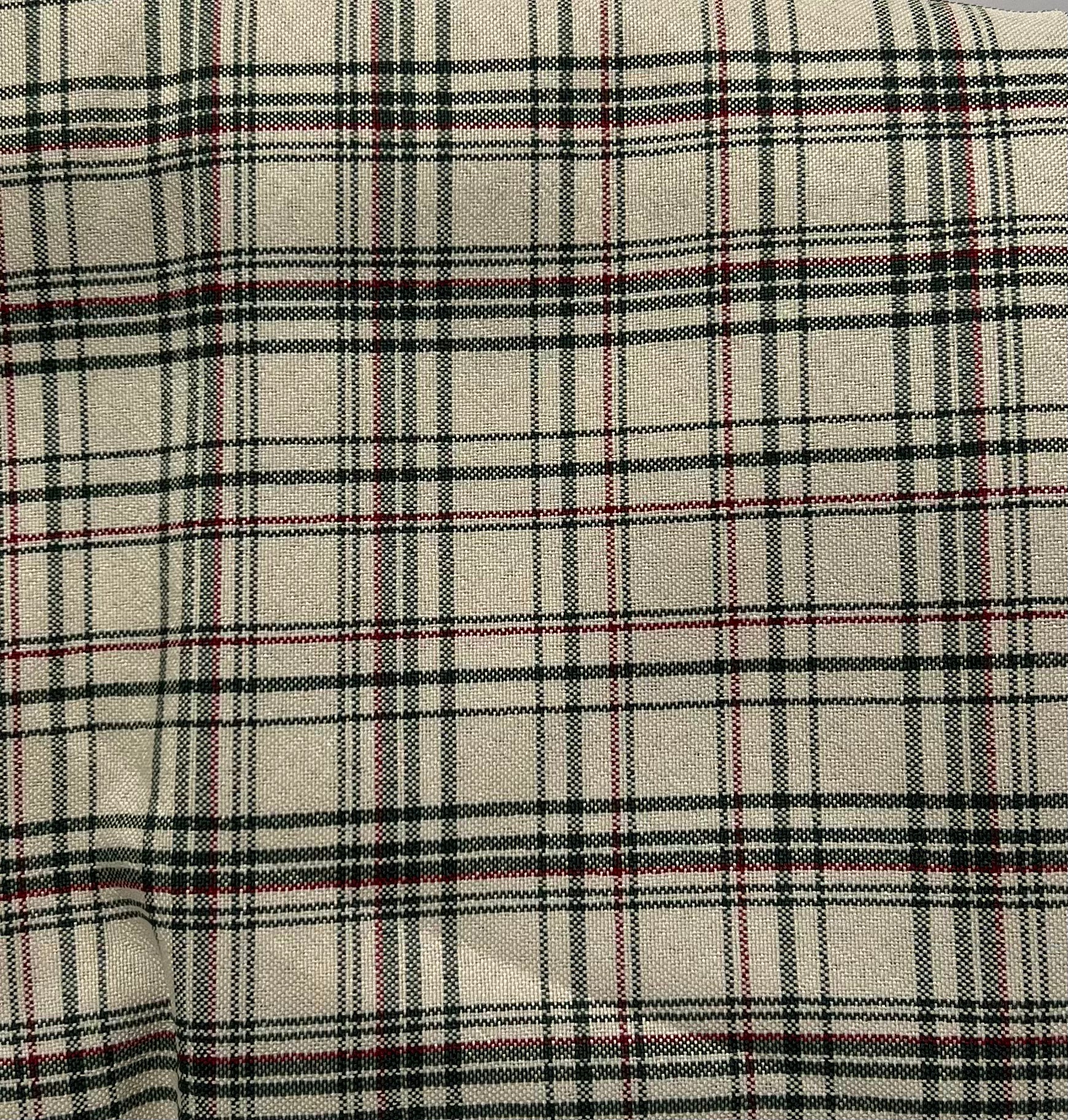 Table Cloth- Winter Plaid- Cream, Green and Red