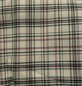 Table Cloth- Winter Plaid- Cream, Green and Red