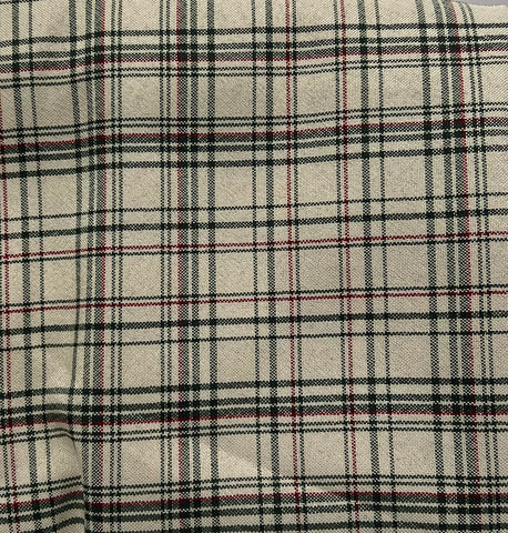 Table Cloth- Winter Plaid- Cream, Green and Red