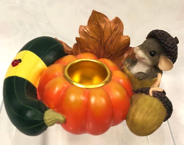 Charming Tails - Pumpkin Harvest Candle Holder