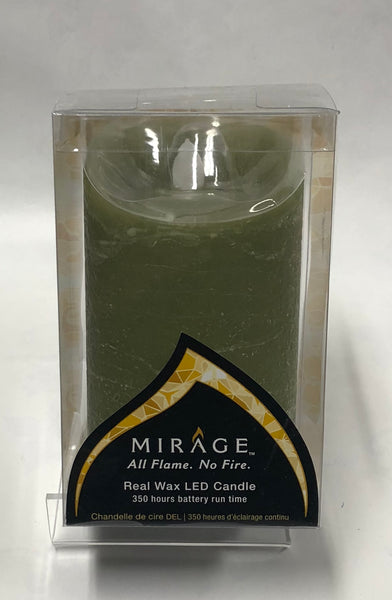 Mirage -Battery Candle -Slate Green