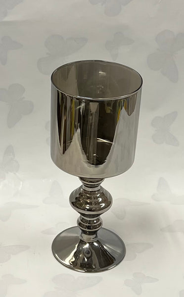 Silver-Grey / Black Candle Holder
