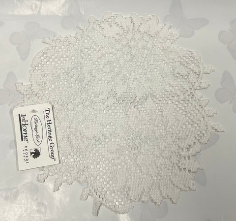 Doily -Sunflower -White