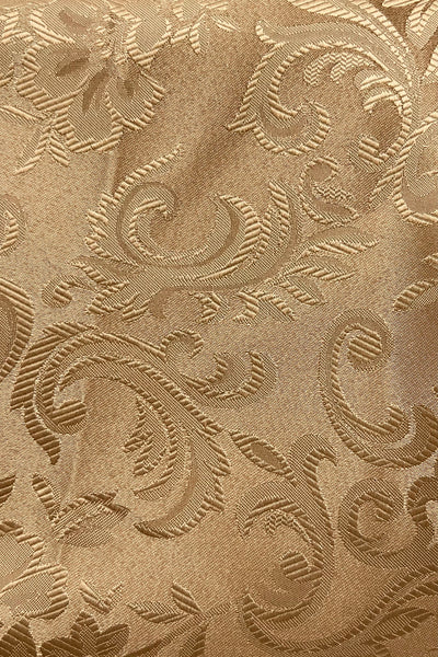 Table Cloth- Jacquard -Mocha - Scalloped Edge