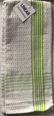 Kitchen Towels White - Green