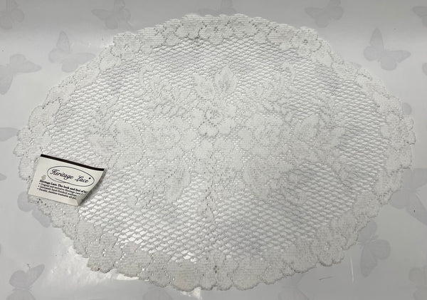 Placemat -Victorian Rose -White