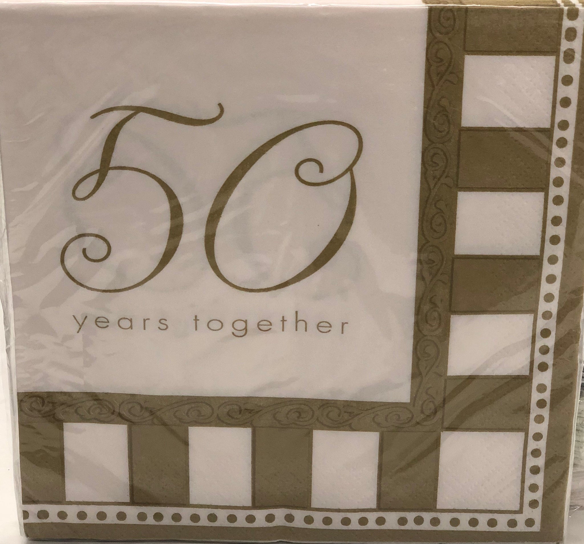 Luncheon Napkin -Golden Anniversary Wishes