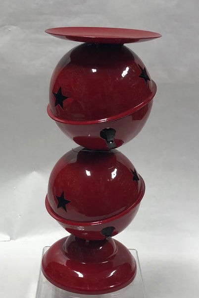 Red Jingle Bell Candle Holder