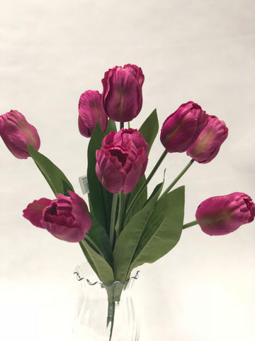 Bea (Dark fuchsia) Tulip Bunch -Artificial