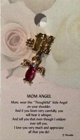 Mom Angel Pin -Pink