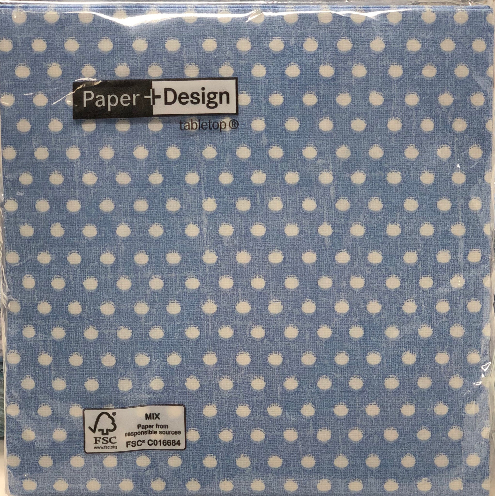 Luncheon Napkin-Just dots -light blue