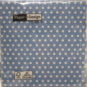 Luncheon Napkin-Just dots -light blue